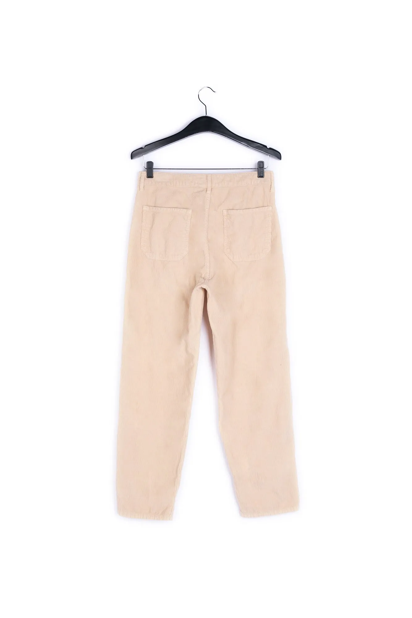 Beige cotton-corduroy trousers