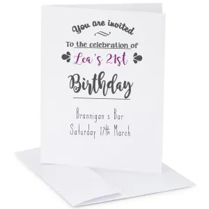 Birthday Invitations - Personalised