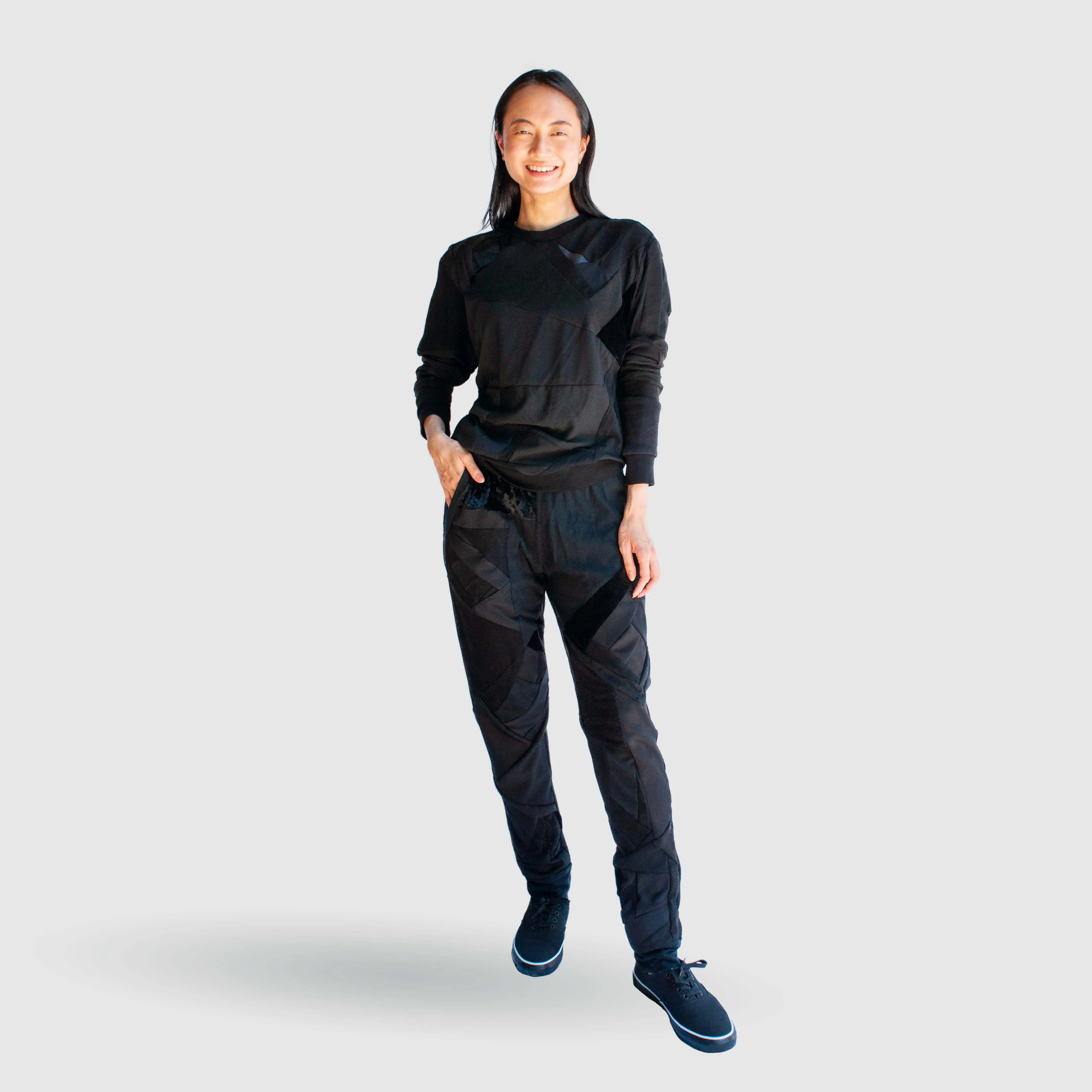 black 'all-over reroll' MEGA bundle (sweatshirt   jogger   shorts   tee shirt) - 30% OFF