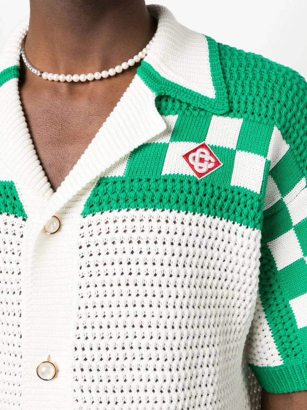 CASABLANCA - Knitted Crochet Shirt