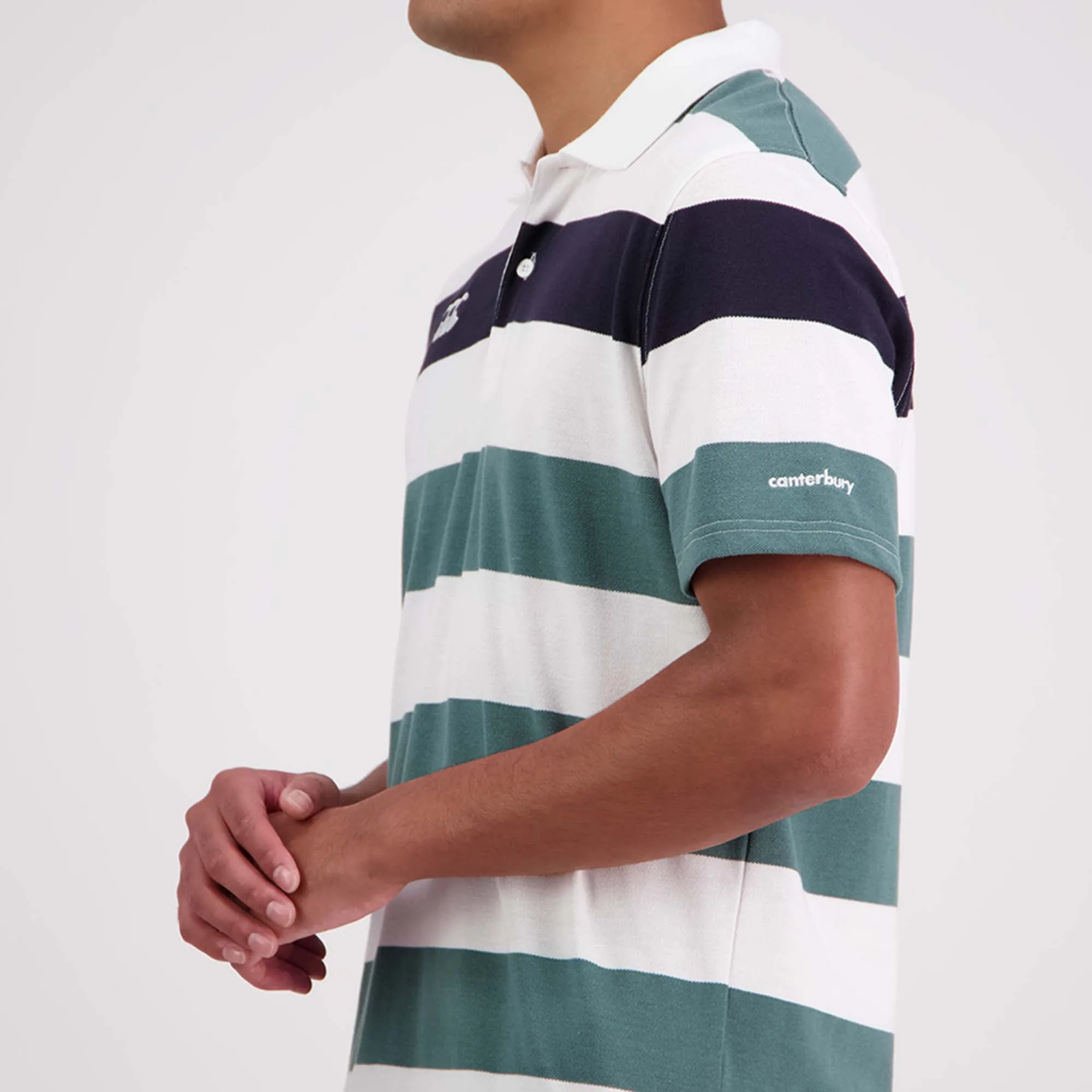 Engineered Stripe Polo - bright white