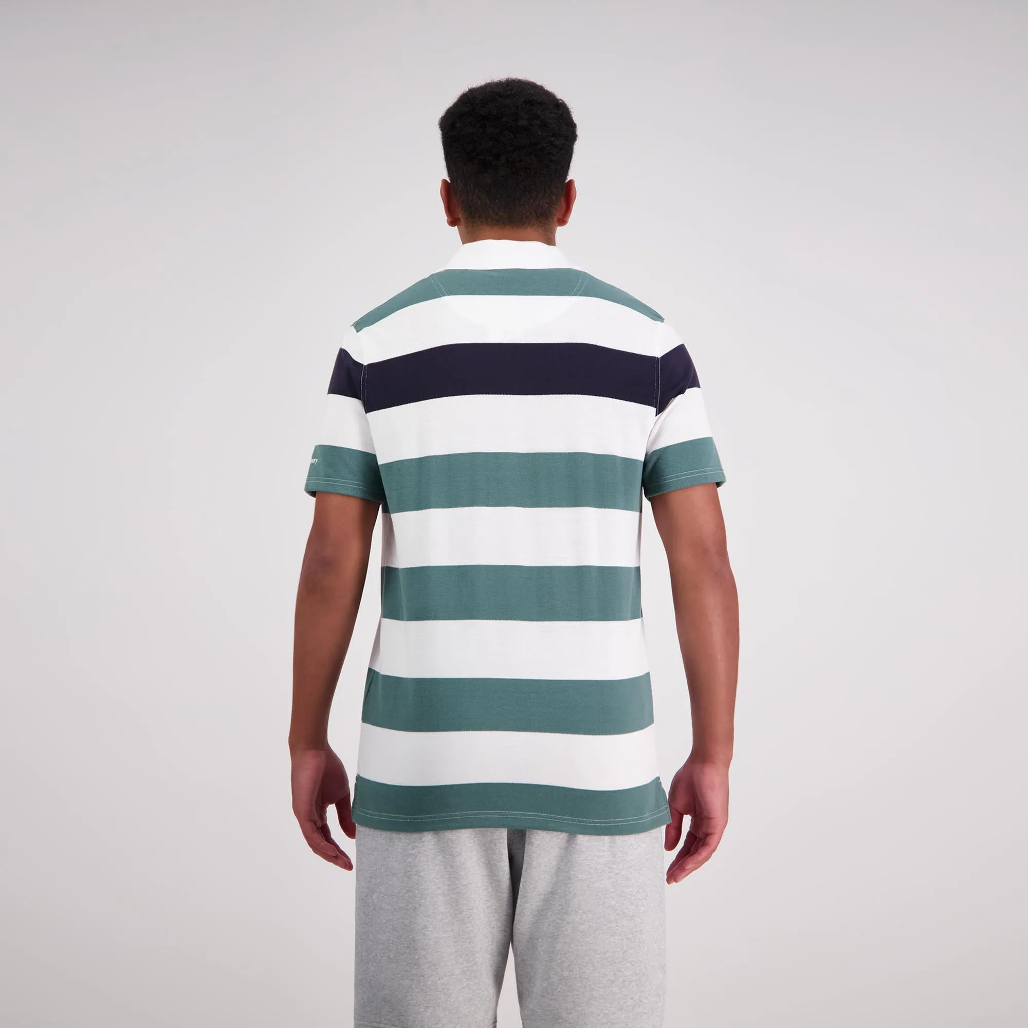Engineered Stripe Polo - bright white