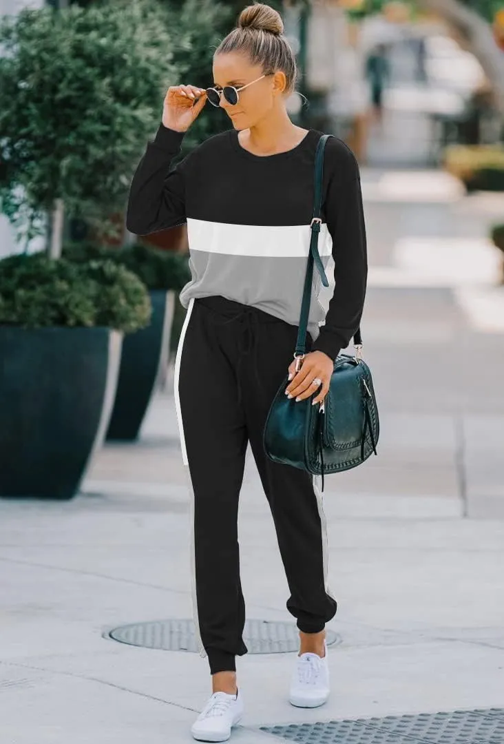 ETCYY NEW Lounge Sets for Women Two Piece Outfits Sweatsuits Sets Long Pant Loungewear Workout Athletic Tracksuits