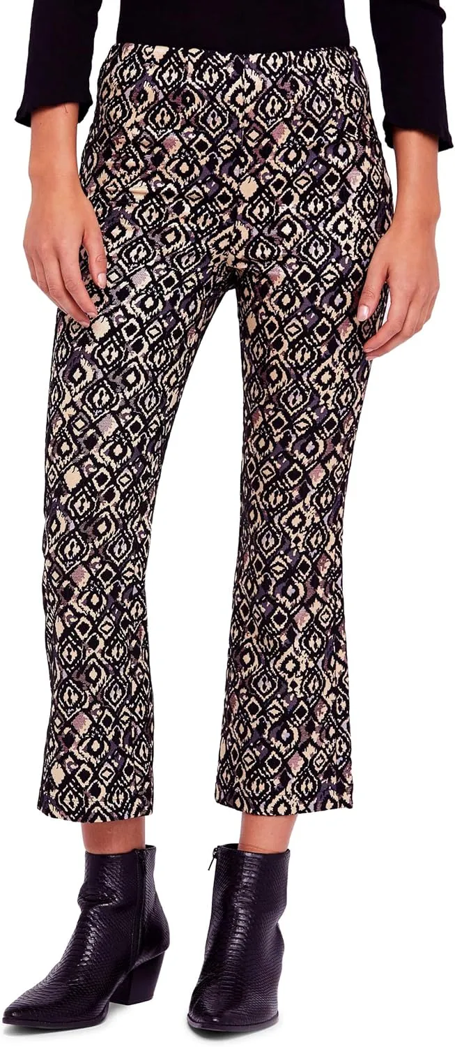 Free People Womens Kick-Flare Casual Cropped Pants multi 6