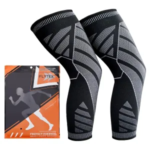 Full Leg CompressionFull leg sleeve long compression leg sleeve knee sleeve to protect legs for men and women basketball, arthritis cycling sports(2PCS) (X-Large)