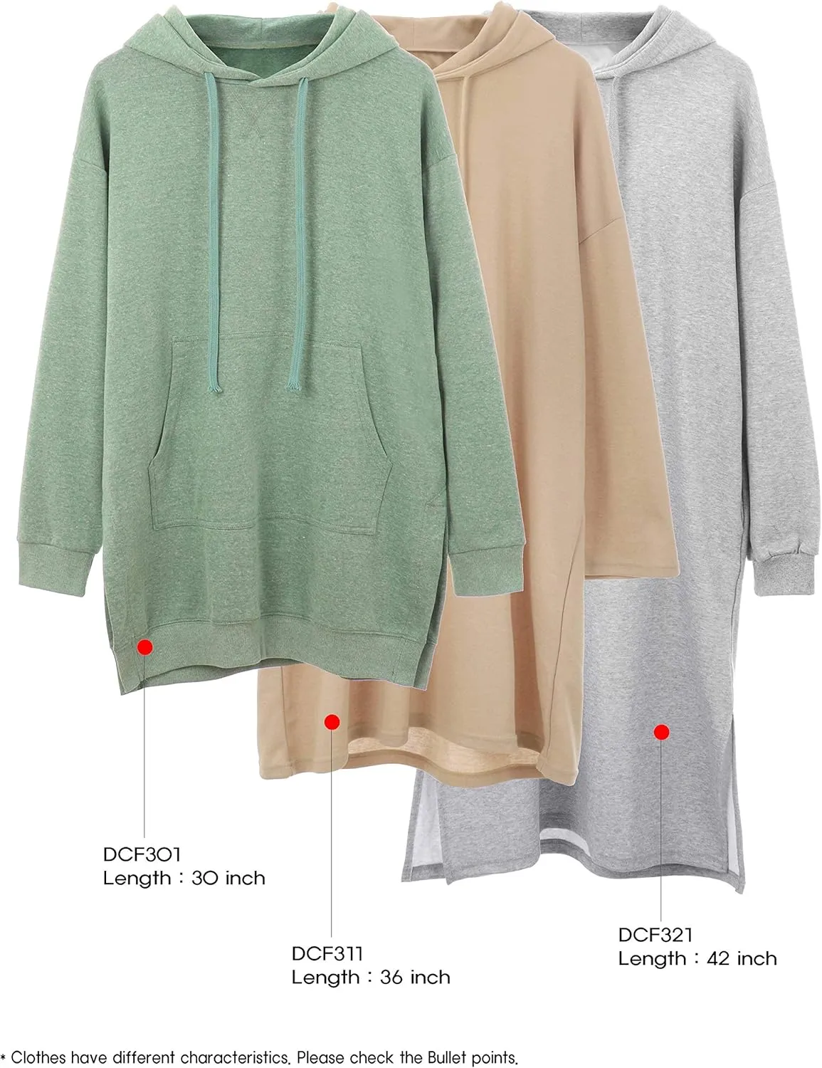 GIVON Womens Hoodies Dress Hooded Sweatshirts Loose Fit Long Sleeve Casual Tunic Loungewear