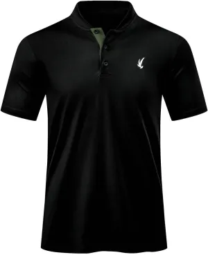 JMIERR Men's Polo Henley Shirt Moisture Wicking Quick Dry Summer Casual Short Sleeve Golf Polo T Shirts