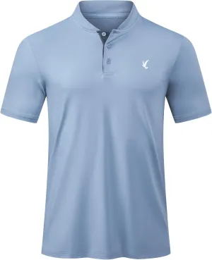 JMIERR Men's Polo Henley Shirt Moisture Wicking Quick Dry Summer Casual Short Sleeve Golf Polo T Shirts
