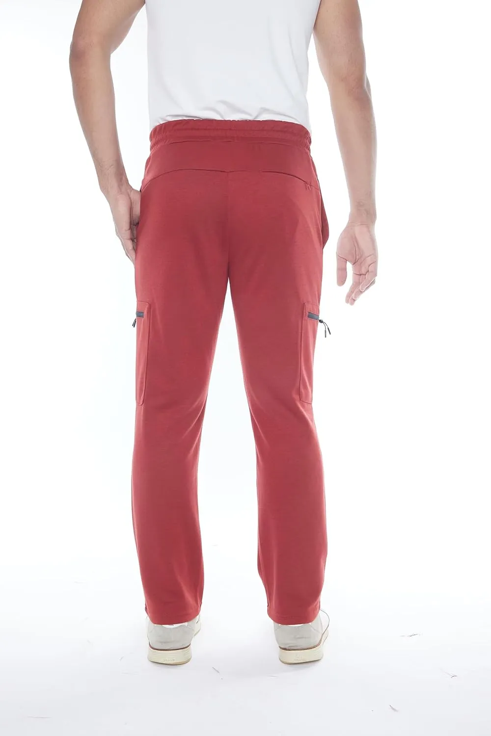 Mens Sweatpants 3-Pack Tech Fleece Cargo Active Athletic Pants with Cargo Zipper Pockets and Drawstring. Sizes: XS to 3XL.