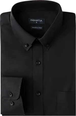 PASHARTUK Wrinkle Free Regular Fit Mens Button Down Shirts Long Sleeve Dress Shirts for Men