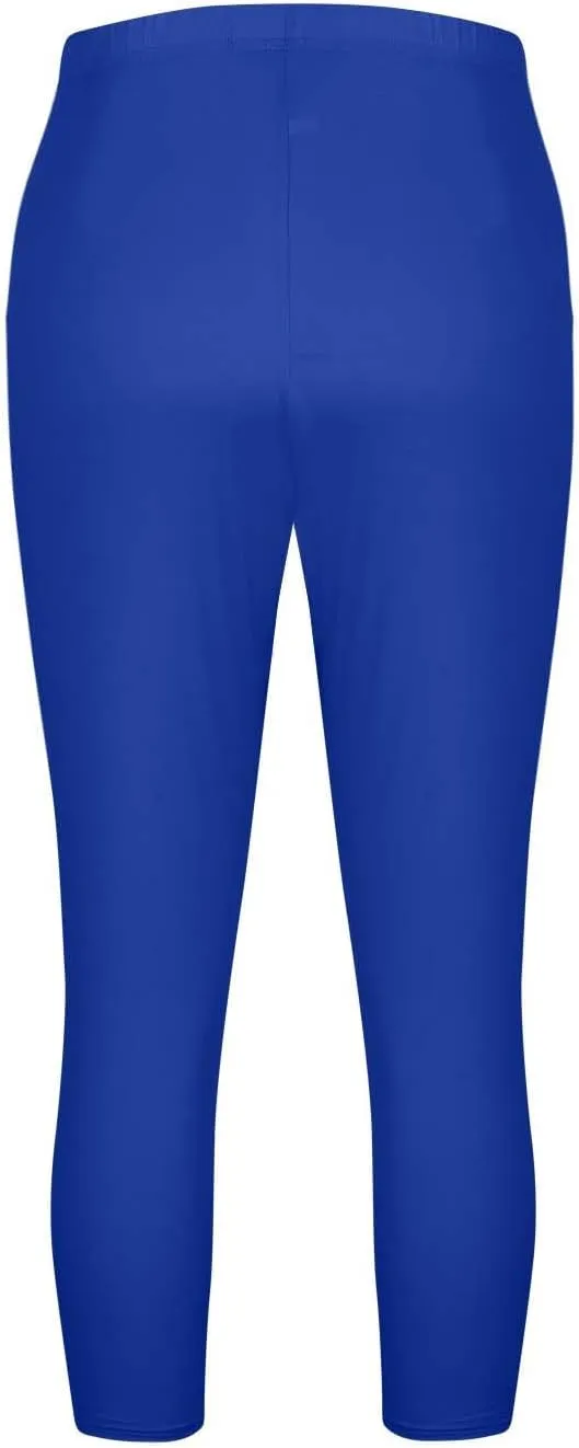 Plus Size Capri Leggings for Women Tummy Control Stretchy Yoga Pant Elastic Waist Workout Pants Sporty Travel Outfits