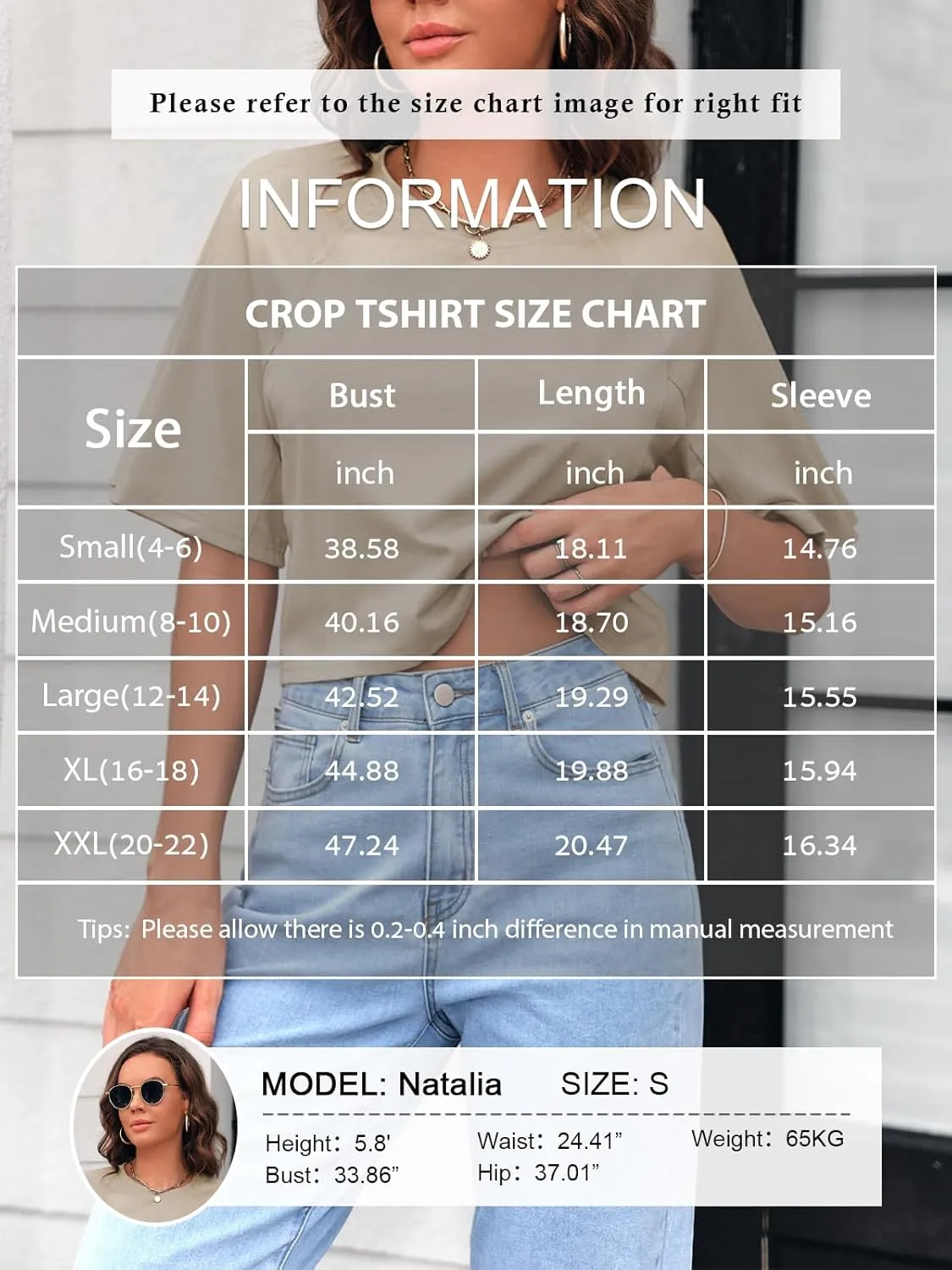 Tankaneo Womens Casual Half Sleeve Cropped T-Shirts Summer Crop Tops Solid Color Round Neck Basic Crop Tees