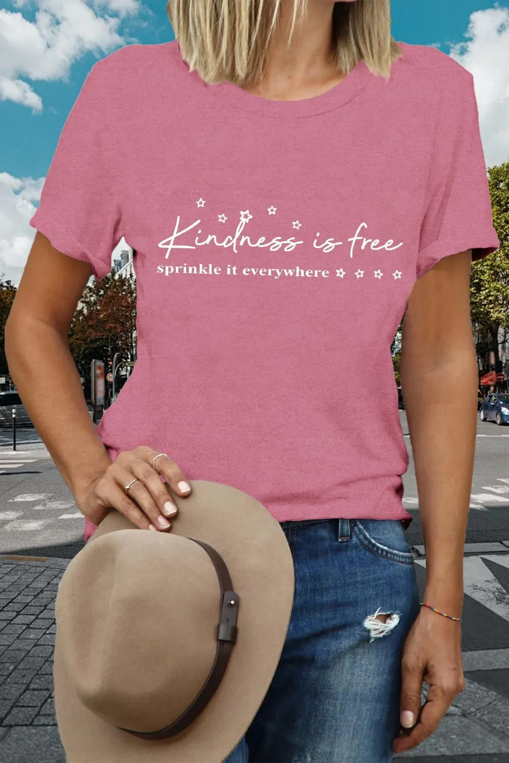 Women Be Kind Shirts Kindness is Free T-Shirts Inspirational Teacher Tee Tops