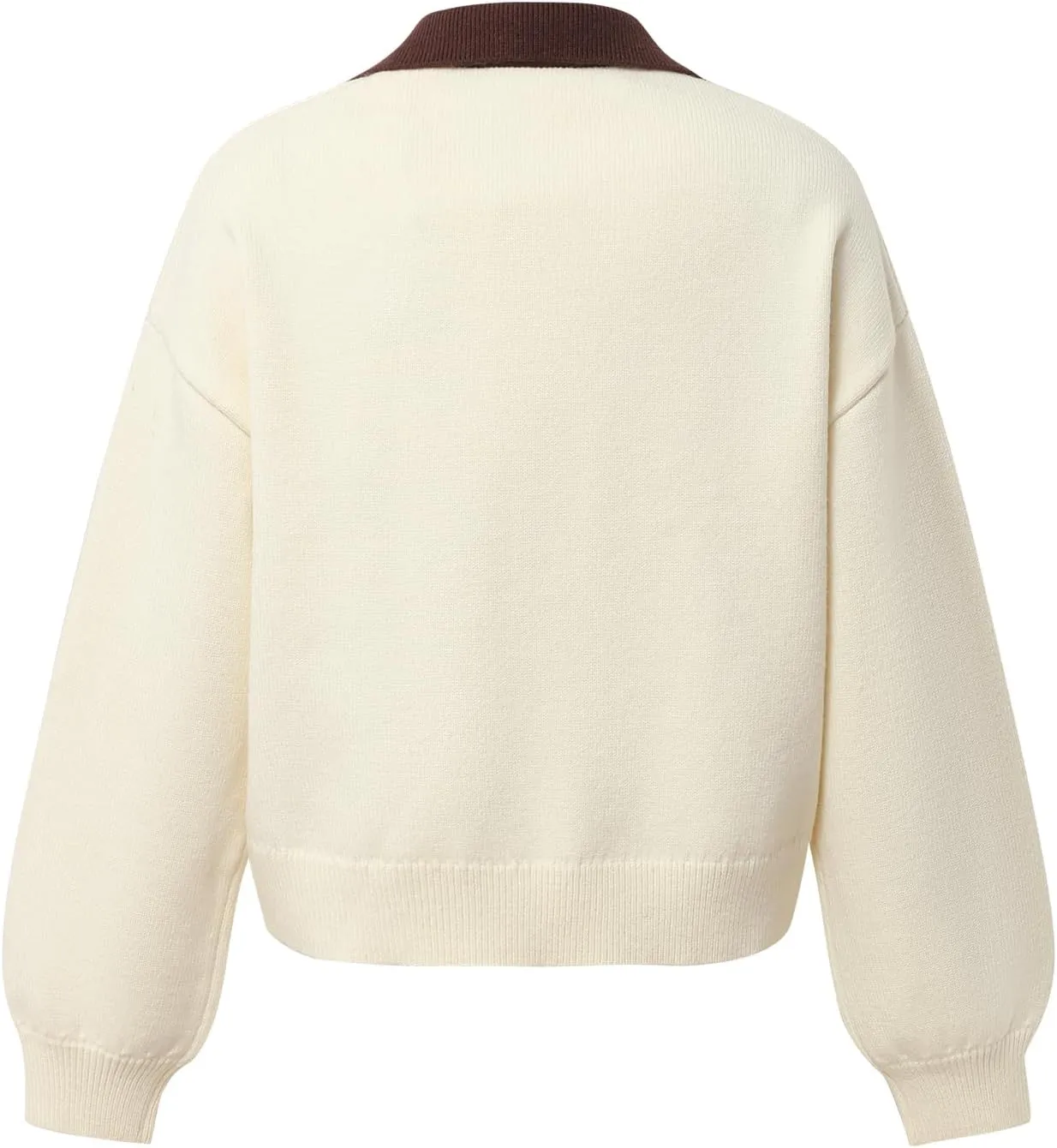 Womens Laple V Neck Floral Design Pullover Sweaters Fall Casual Long Sleeve Color Blocking Knit Sweater Jumper Tops