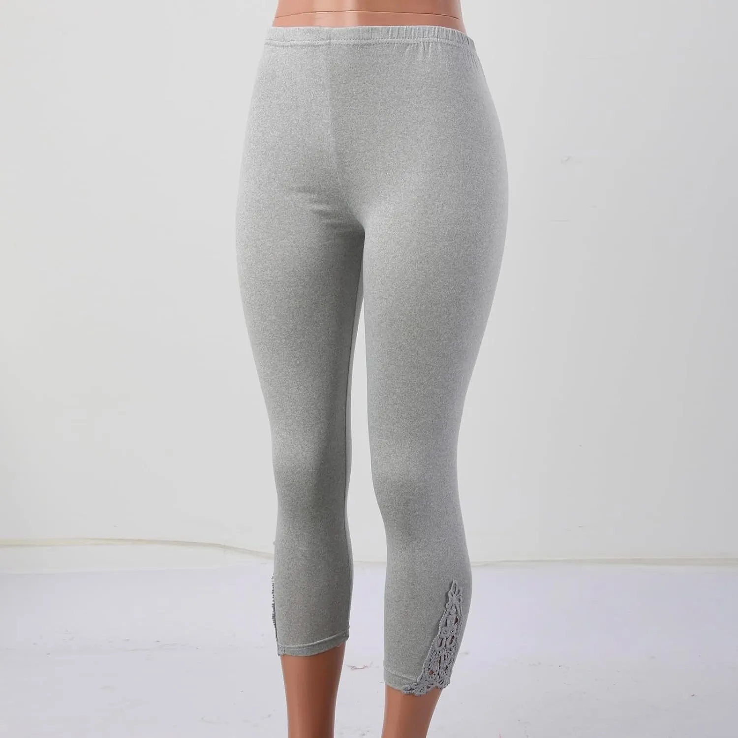Women's Modal Bottoming Pants Summer Seven Pants Skinny Elastic Outside Wear Tight Cropped Tapered Trousers