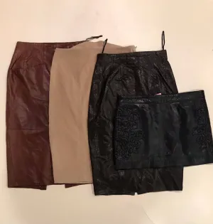 Y2k - Mixed - skirt (leather )   (suede) f-569)